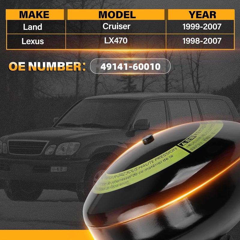 Fexhull Front Suspension Accumulator Fit For Land Cruiser 1999-2007 | Fit For LX470 1998-2007, OE 49141-60010 4914160010 - Image 3